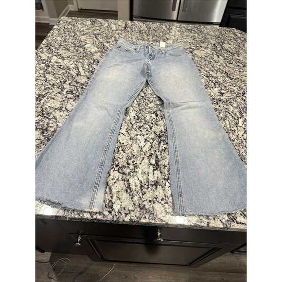 Vintage Mudd Jeans 90s Y2K Flare Leg Denim Jeans Sz 7 - Picture 8 of 16